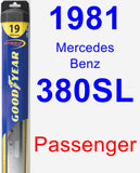 Passenger Wiper Blade for 1981 Mercedes-Benz 380SL - Hybrid