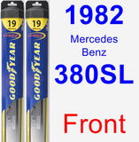 Front Wiper Blade Pack for 1982 Mercedes-Benz 380SL - Hybrid