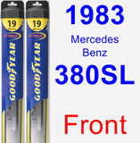 Front Wiper Blade Pack for 1983 Mercedes-Benz 380SL - Hybrid