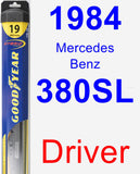 Driver Wiper Blade for 1984 Mercedes-Benz 380SL - Hybrid