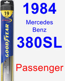 Passenger Wiper Blade for 1984 Mercedes-Benz 380SL - Hybrid