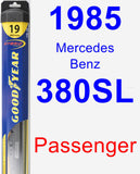 Passenger Wiper Blade for 1985 Mercedes-Benz 380SL - Hybrid