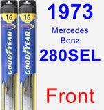 Front Wiper Blade Pack for 1973 Mercedes-Benz 280SEL - Hybrid