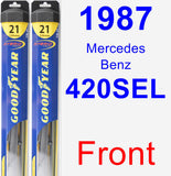 Front Wiper Blade Pack for 1987 Mercedes-Benz 420SEL - Hybrid