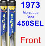 Front Wiper Blade Pack for 1973 Mercedes-Benz 450SEL - Hybrid