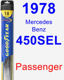 Passenger Wiper Blade for 1978 Mercedes-Benz 450SEL - Hybrid