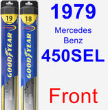 Front Wiper Blade Pack for 1979 Mercedes-Benz 450SEL - Hybrid