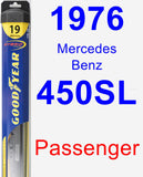 Passenger Wiper Blade for 1976 Mercedes-Benz 450SL - Hybrid