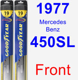 Front Wiper Blade Pack for 1977 Mercedes-Benz 450SL - Hybrid