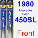 Front Wiper Blade Pack for 1980 Mercedes-Benz 450SL - Hybrid