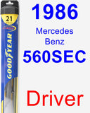 Driver Wiper Blade for 1986 Mercedes-Benz 560SEC - Hybrid