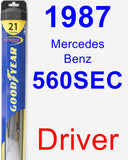 Driver Wiper Blade for 1987 Mercedes-Benz 560SEC - Hybrid