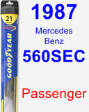 Passenger Wiper Blade for 1987 Mercedes-Benz 560SEC - Hybrid