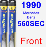 Front Wiper Blade Pack for 1990 Mercedes-Benz 560SEC - Hybrid