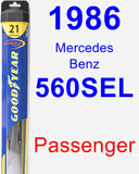 Passenger Wiper Blade for 1986 Mercedes-Benz 560SEL - Hybrid