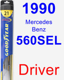 Driver Wiper Blade for 1990 Mercedes-Benz 560SEL - Hybrid