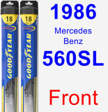 Front Wiper Blade Pack for 1986 Mercedes-Benz 560SL - Hybrid