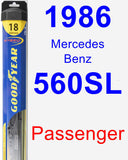 Passenger Wiper Blade for 1986 Mercedes-Benz 560SL - Hybrid