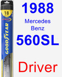 Driver Wiper Blade for 1988 Mercedes-Benz 560SL - Hybrid