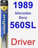 Driver Wiper Blade for 1989 Mercedes-Benz 560SL - Hybrid