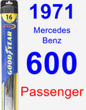 Passenger Wiper Blade for 1971 Mercedes-Benz 600 - Hybrid