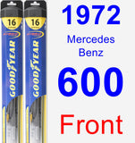 Front Wiper Blade Pack for 1972 Mercedes-Benz 600 - Hybrid