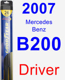 Driver Wiper Blade for 2007 Mercedes-Benz B200 - Hybrid