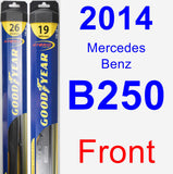 Front Wiper Blade Pack for 2014 Mercedes-Benz B250 - Hybrid