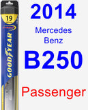 Passenger Wiper Blade for 2014 Mercedes-Benz B250 - Hybrid