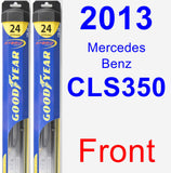 Front Wiper Blade Pack for 2013 Mercedes-Benz CLS350 - Hybrid