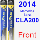 Front Wiper Blade Pack for 2014 Mercedes-Benz CLA200 - Hybrid