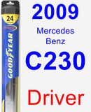 Driver Wiper Blade for 2009 Mercedes-Benz C230 - Hybrid