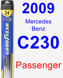 Passenger Wiper Blade for 2009 Mercedes-Benz C230 - Hybrid