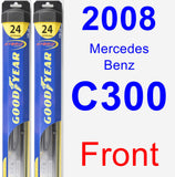 Front Wiper Blade Pack for 2008 Mercedes-Benz C300 - Hybrid