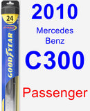 Passenger Wiper Blade for 2010 Mercedes-Benz C300 - Hybrid