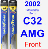 Front Wiper Blade Pack for 2002 Mercedes-Benz C32 AMG - Hybrid