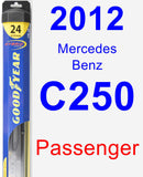 Passenger Wiper Blade for 2012 Mercedes-Benz C250 - Hybrid