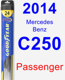 Passenger Wiper Blade for 2014 Mercedes-Benz C250 - Hybrid