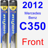 Front Wiper Blade Pack for 2012 Mercedes-Benz C350 - Hybrid