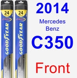 Front Wiper Blade Pack for 2014 Mercedes-Benz C350 - Hybrid