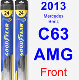 Front Wiper Blade Pack for 2013 Mercedes-Benz C63 AMG - Hybrid