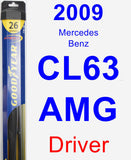 Driver Wiper Blade for 2009 Mercedes-Benz CL63 AMG - Hybrid