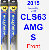 Front Wiper Blade Pack for 2015 Mercedes-Benz CLS63 AMG S - Hybrid