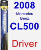 Driver Wiper Blade for 2008 Mercedes-Benz CL500 - Hybrid