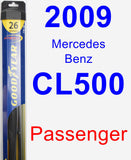 Passenger Wiper Blade for 2009 Mercedes-Benz CL500 - Hybrid