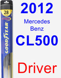 Driver Wiper Blade for 2012 Mercedes-Benz CL500 - Hybrid
