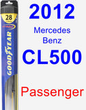 Passenger Wiper Blade for 2012 Mercedes-Benz CL500 - Hybrid