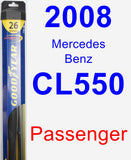 Passenger Wiper Blade for 2008 Mercedes-Benz CL550 - Hybrid