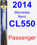 Passenger Wiper Blade for 2014 Mercedes-Benz CL550 - Hybrid