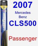 Passenger Wiper Blade for 2007 Mercedes-Benz CLS500 - Hybrid